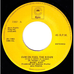Quiet Riot Cum On Feel The Noize = Ven A Sentir El Ruido USED VINYL 7INCH 45 RPM SINGLE