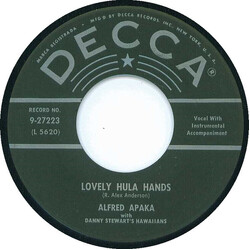 Alfred Apaka / Danny Stewart's Hawaiians Lovely Hula Hands / White Ginger Blossoms USED VINYL 7INCH 45 RPM SINGLE