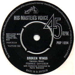 Frankie Davidson Broken Wings Vinyl 7" USED