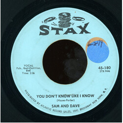 Sam & Dave You Don't Know Like I Know / Blame Me (Don't Blame My Heart) USED VINYL 7INCH 45 RPM SINGLE