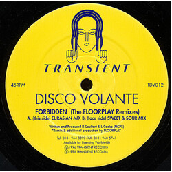 Disco Volante Forbidden (The Floorplay Remixes) VINYL 12" USED