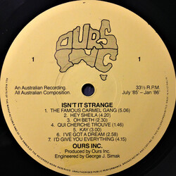 Ours Inc. Isn't It Strange Vinyl LP USED