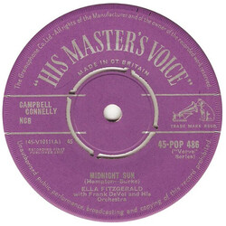 Ella Fitzgerald The Swingin' Shepherd Blues / Midnight Sun USED VINYL 7INCH 45 RPM SINGLE