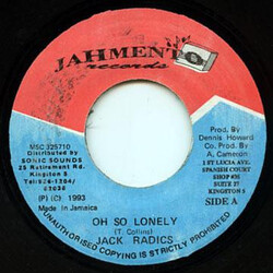 Jack Radics Oh So Lonely USED VINYL 7INCH 45 RPM