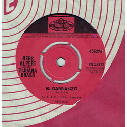 Herb Alpert & The Tijuana Brass El Garbanzo USED VINYL 7INCH 45 RPM SINGLE
