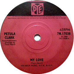 Petula Clark My Love USED VINYL 7INCH SINGLE 45 RPM