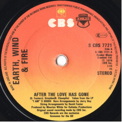 Earth, Wind & Fire After The Love Has Gone USED VINYL 7INCH 45 RPM SINGLE