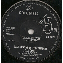 Frank Ifield Call Her Your Sweetheart USED VINYL 7INCH 45 RPM SINGLE