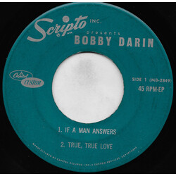 Bobby Darin Scripto Inc. Presents Bobby Darin Vinyl 7" USED