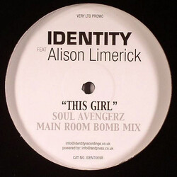 Identity (3) This Girl (Soul Avengerz Main Room Bomb Mix) USED VINYL 12INCH SINGLE SIDED
