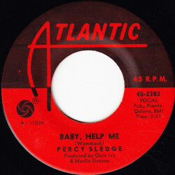 Percy Sledge Baby, Help Me / You've Got That Something Wonderful USED VINYL 7INCH 45 RPM SINGLE