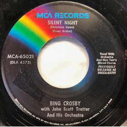 Bing Crosby Silent Night (Christmas Hymn) / Adeste Fideles (Oh, Come, All Ye Faithful) Vinyl 7" USED