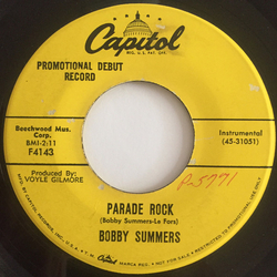 Bob Summers Parade Rock / Pad Vinyl 7" USED