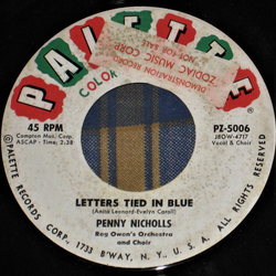 Penny Nicholls Letters Tied In Blue / Mirror, Mirror Vinyl 7" USED