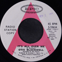 Otis Blackwell It's All Over Me Vinyl 7" USED