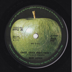 Mary Hopkin Knock, Knock Who's There ? USED VINYL 7INCH 45 RPM SINGLE