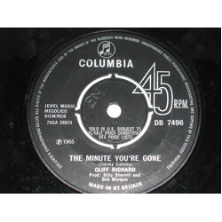 Cliff Richard The Minute You're Gone USED VINYL 7INCH 45 RPM SINGLE