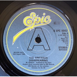 The Sinceros Disappearing USED VINYL 7INCH 45 RPM SINGLE PROMO