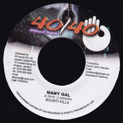 Bounty Killer Many Gal USED VINYL 7INCH 45 RPM