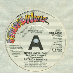 Patrick Boothe Never Knew Love Like This Before USED VINYL 7INCH 45 RPM PROMO