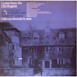 Burton Raffel / Robert P. Creed Lyrics From The Old English Vinyl LP USED