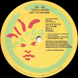54 + 46 You'll Never Get To Heaven USED VINYL 12INCH 33 S RPM PROMO