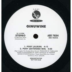 Ginuwine Pony USED VINYL 12INCH 33 S RPM SINGLE PROMO