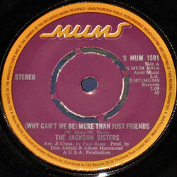 Jackson Sisters (Why Can't We Be) More Than Just Friends USED VINYL 7INCH 45 RPM
