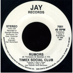 Timex Social Club Rumors USED VINYL 7INCH 45 RPM STEREO