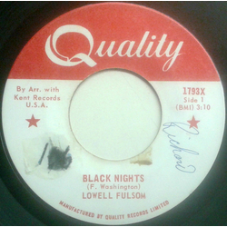 Lowell Fulson Black Nights Vinyl 7" USED