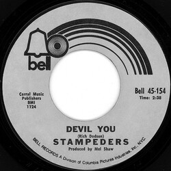 The Stampeders Devil You / Giant In The Streets USED VINYL 7INCH 45 RPM SINGLE STYRENE
