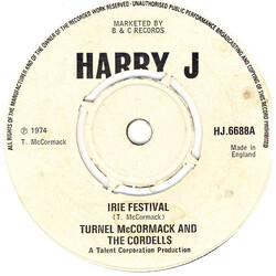 Turnell McCormack / The Cordells Irie Festival USED VINYL 7INCH 45 RPM