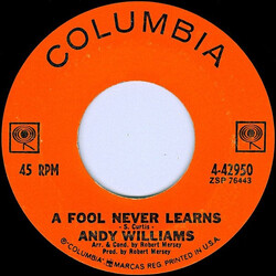 Andy Williams A Fool Never Learns USED VINYL 7INCH 45 RPM SINGLE
