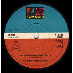 The Jimmy Castor Bunch The Bertha Butt Boogie VINYL 7" USED