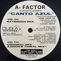 A-Factor Canto Azul USED VINYL 12INCH 33 S RPM