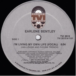 Earlene Bentley I'm Living My Own Life USED VINYL 12INCH 33 S RPM