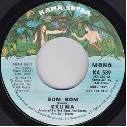Exuma Bom Bom USED VINYL 7INCH 45 RPM SINGLE PROMO STEREO MONO