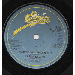 Karla DeVito Almost Saturday Night / Bloody Bess USED VINYL 7INCH 45 RPM SINGLE