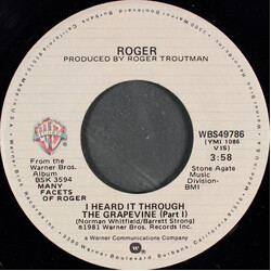 Roger Troutman I Heard It Through The Grapevine VINYL 7" USED