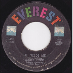 Gloria Lynne He Needs Me / The Lamp Is Low VINYL 7" USED