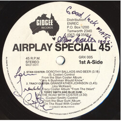 Stan Coster / Tracy Coster / Terry Smith (23) / The Blue Gum Band (2) Airplay Special 45 USED VINYL 12INCH 45 RPM EP