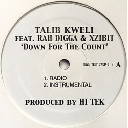 Talib Kweli / Rah Digga / Xzibit Down For The Count USED VINYL 12INCH 33 S RPM TEST PRESSING