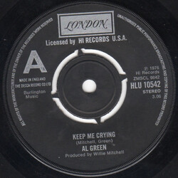 Al Green Keep Me  Crying USED VINYL 7INCH 45 RPM STEREO