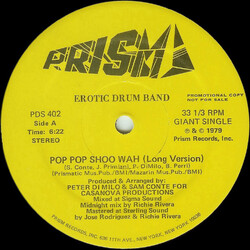 Erotic Drum Band Pop Pop Shoo Wah USED VINYL 12INCH 33 S RPM SINGLE PROMO STEREO