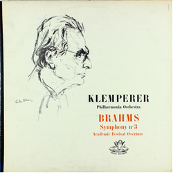 Otto Klemperer / Philharmonia Orchestra / Johannes Brahms Symphony No.3 In F Major / Academic Festival Overture Vinyl LP USED