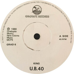 UB40 King / Food For Thought USED VINYL 7INCH 45 RPM SINGLE
