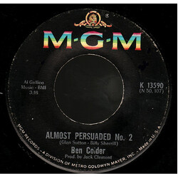 Ben Colder Almost Persuaded No. 2 USED VINYL 7INCH 45 RPM SINGLE