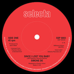 Simone De Since I Lost You Baby USED VINYL 7"