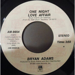 Bryan Adams One Night Love Affair USED VINYL 7INCH REISSUE STEREO