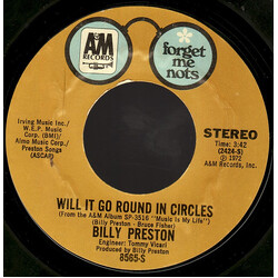 Billy Preston Space Race / Will It Go Round In Circles Vinyl 7" USED